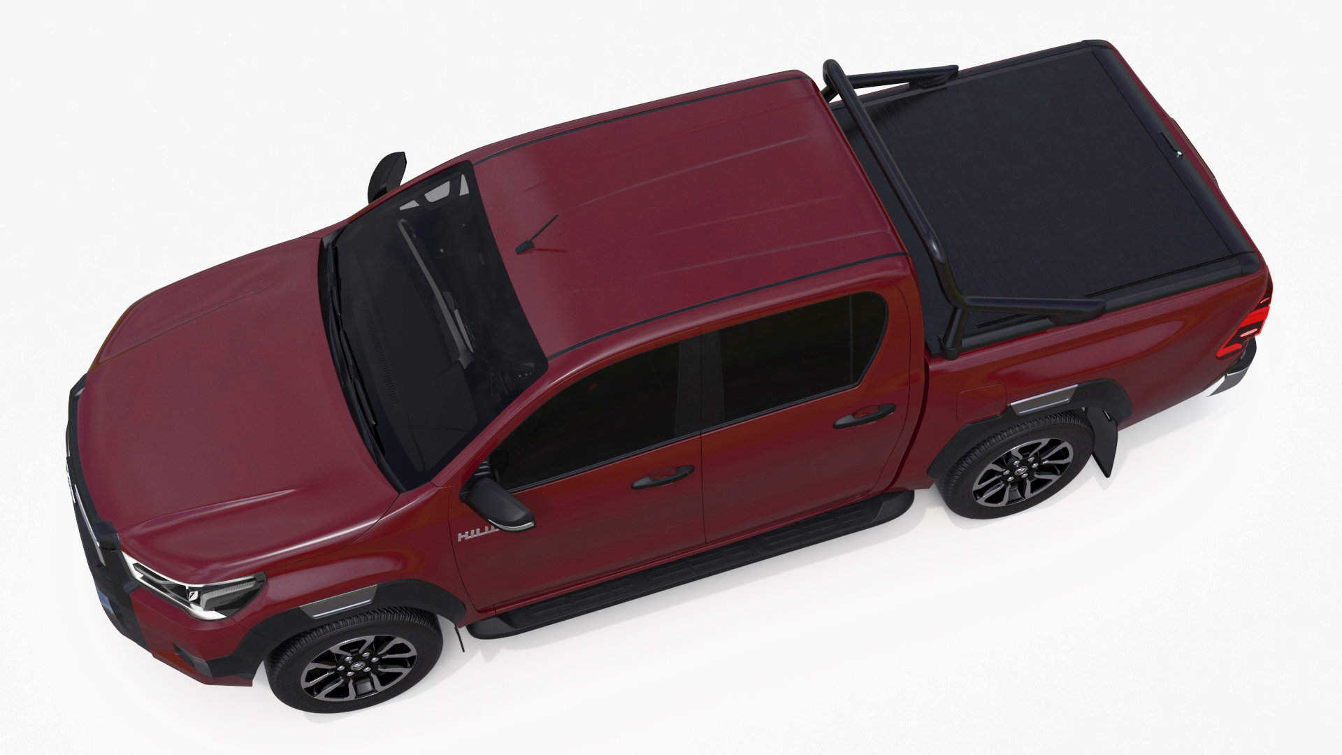 3D Toyota Hilux 2022 Red Rigged model