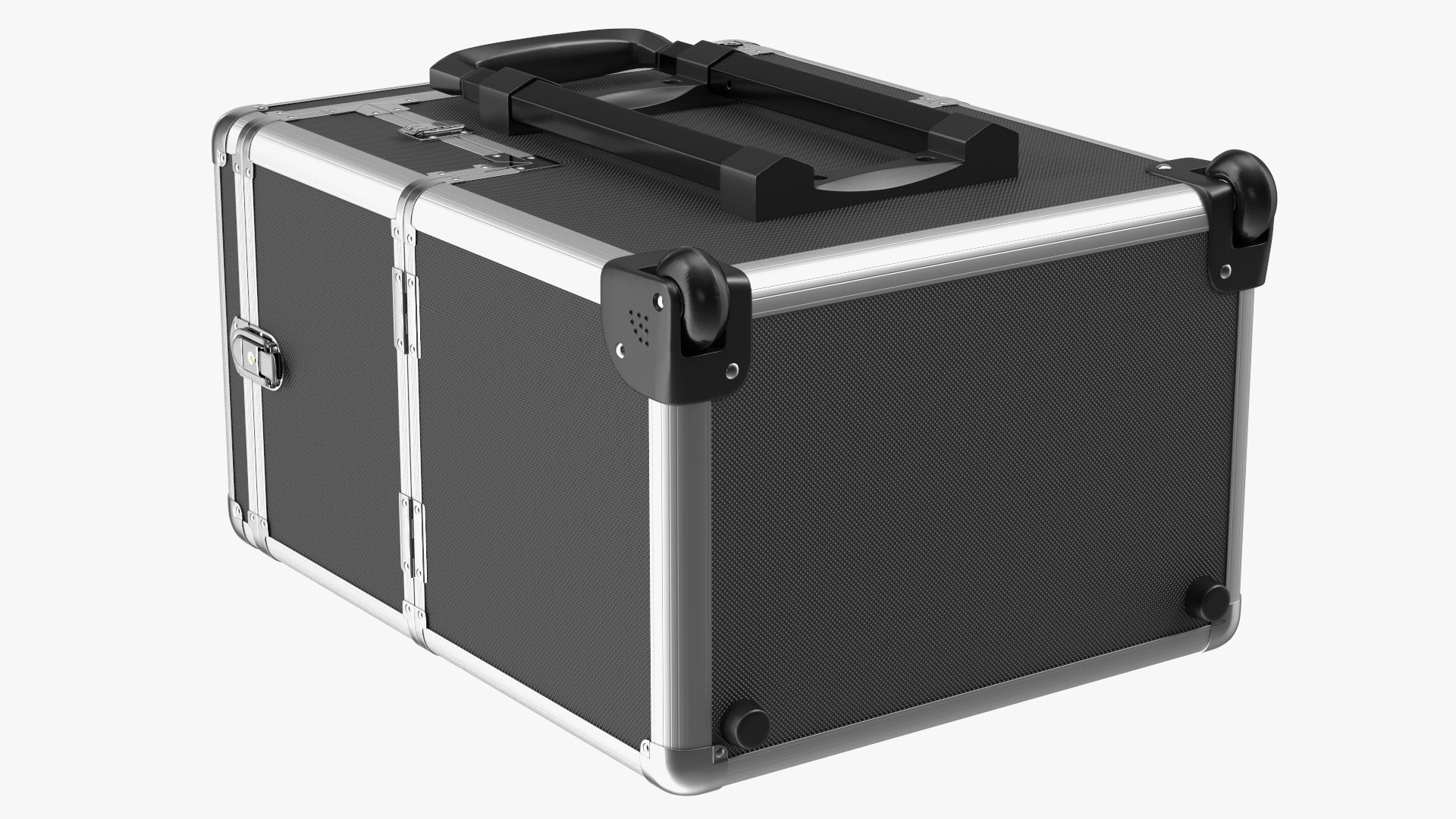 Yaheetech Aluminum Rolling Trolley Makeup Case Folded Black 3D model