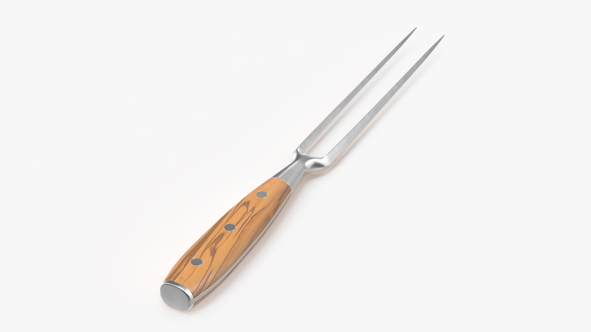 3D Carving Fork with Light-Colored Handle model