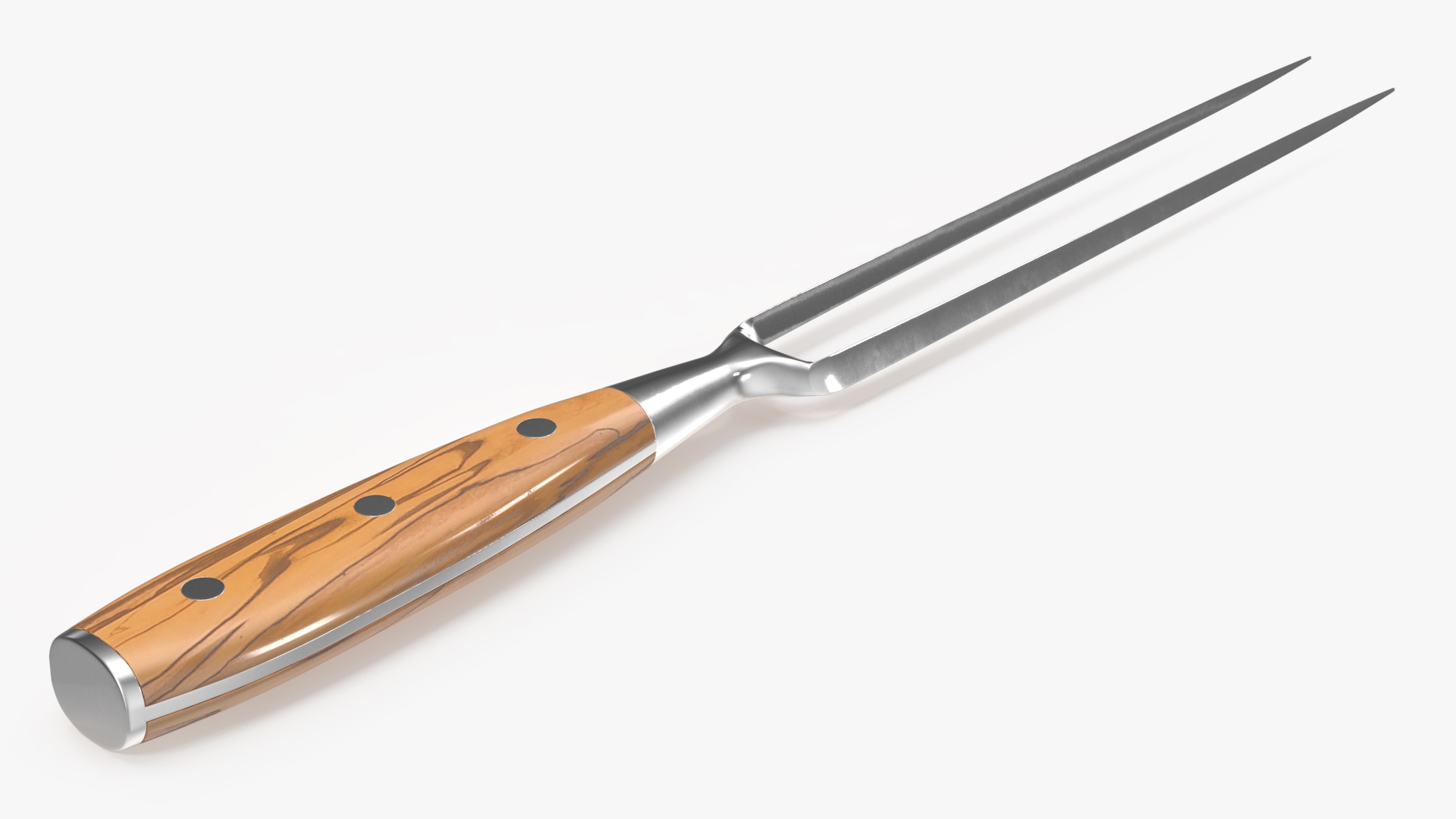 3D Carving Fork with Light-Colored Handle model