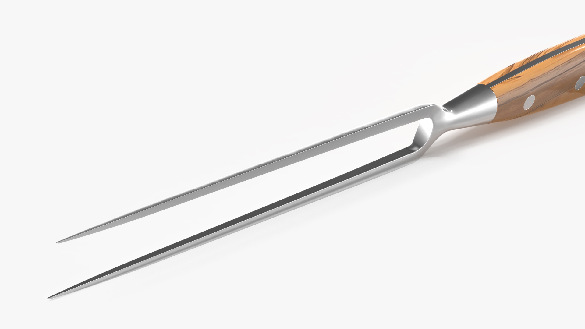 3D Carving Fork with Light-Colored Handle model