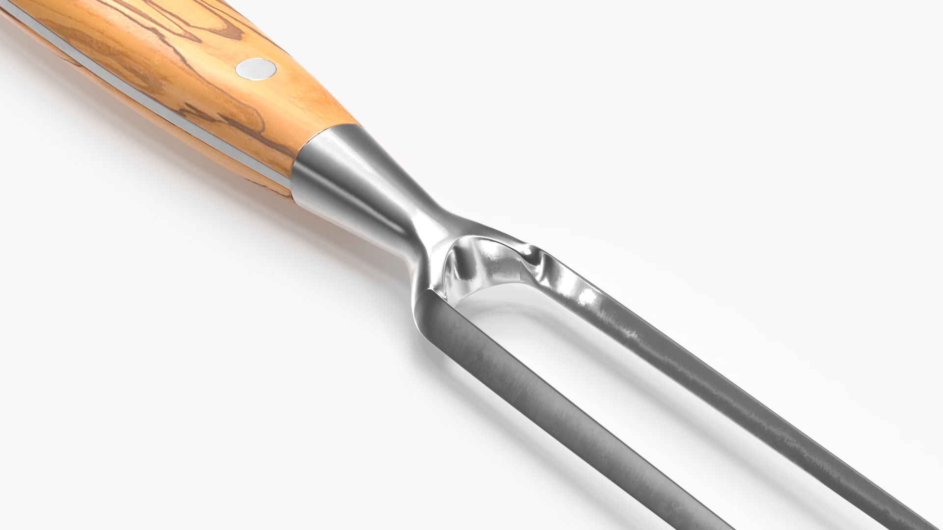 3D Carving Fork with Light-Colored Handle model