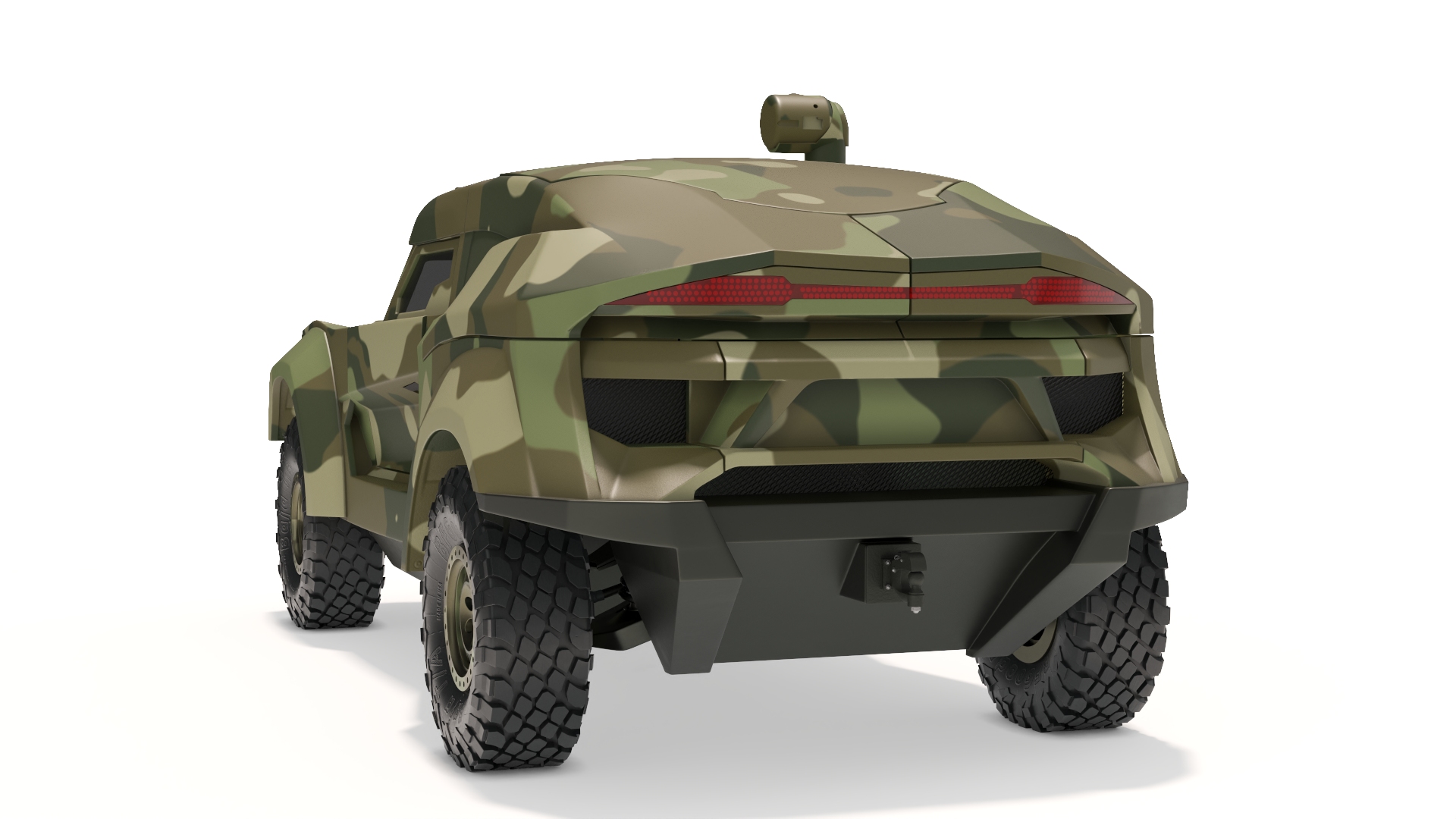 Military Interceptor Vehicle in Camouflage 3D