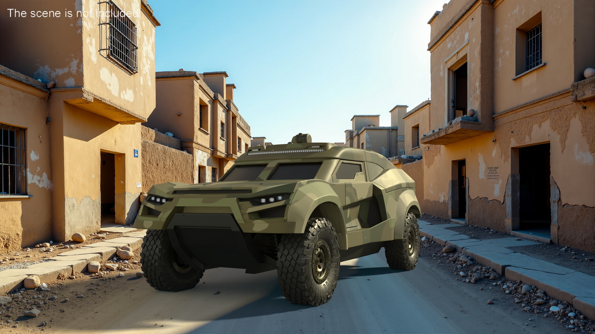 Military Interceptor Vehicle in Camouflage 3D