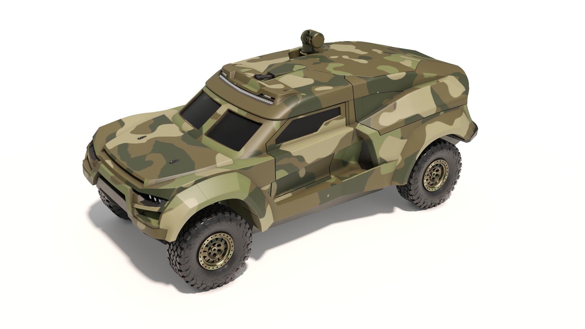 Military Interceptor Vehicle in Camouflage 3D