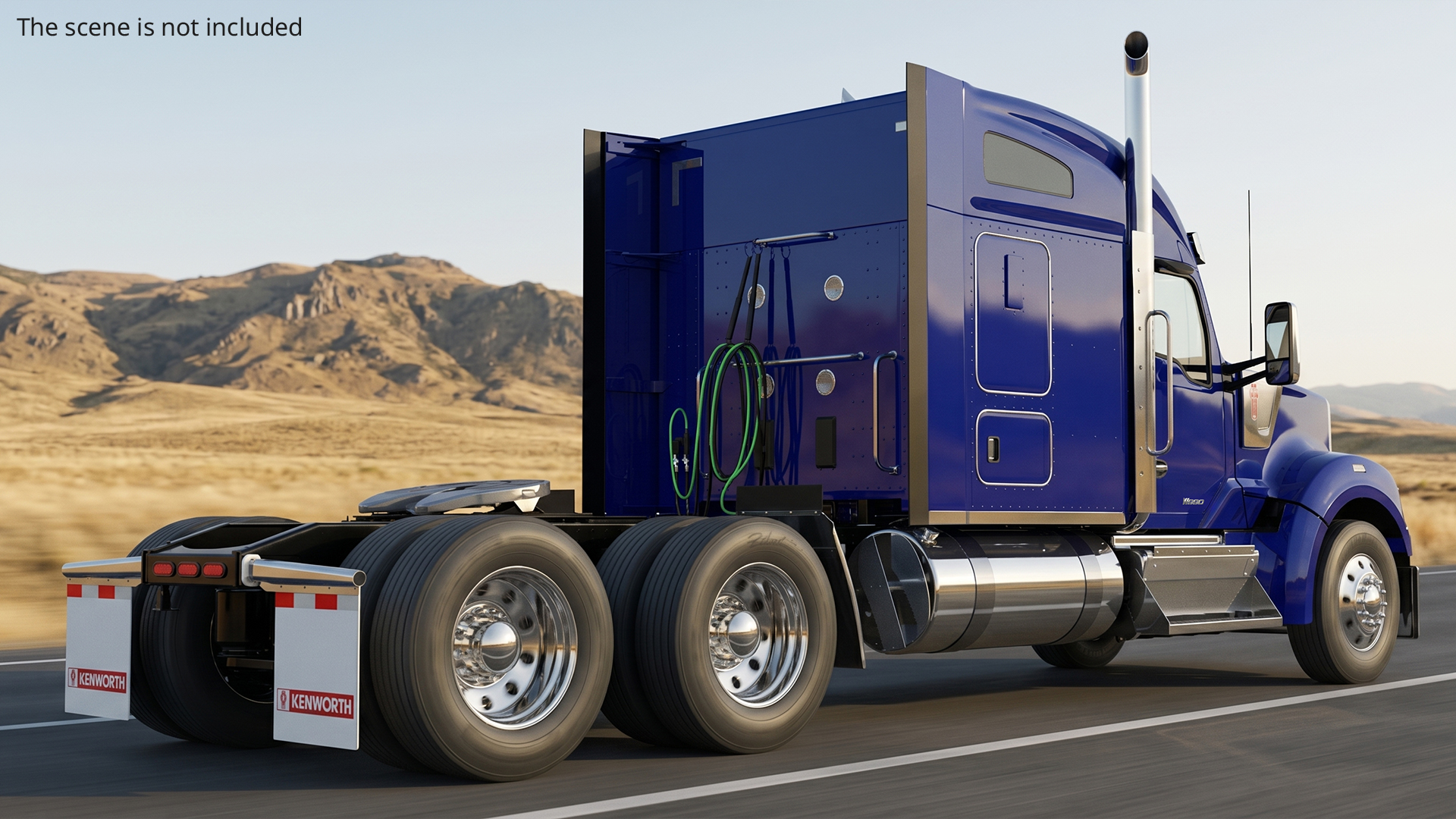 Kenworth W990 Tandem Axle Blue Simplified - view 4
