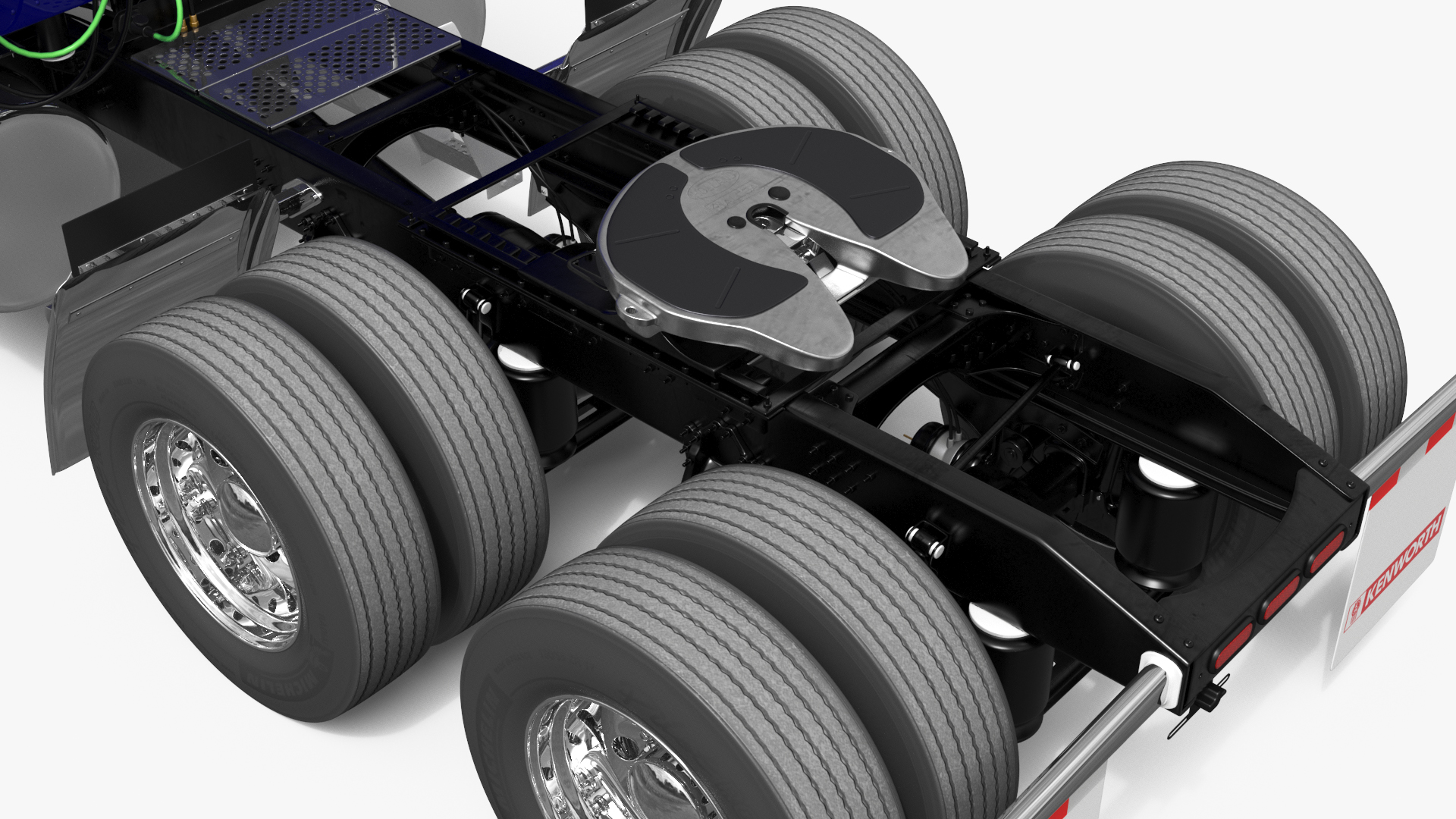 Kenworth W990 Tandem Axle Blue Simplified - view 7