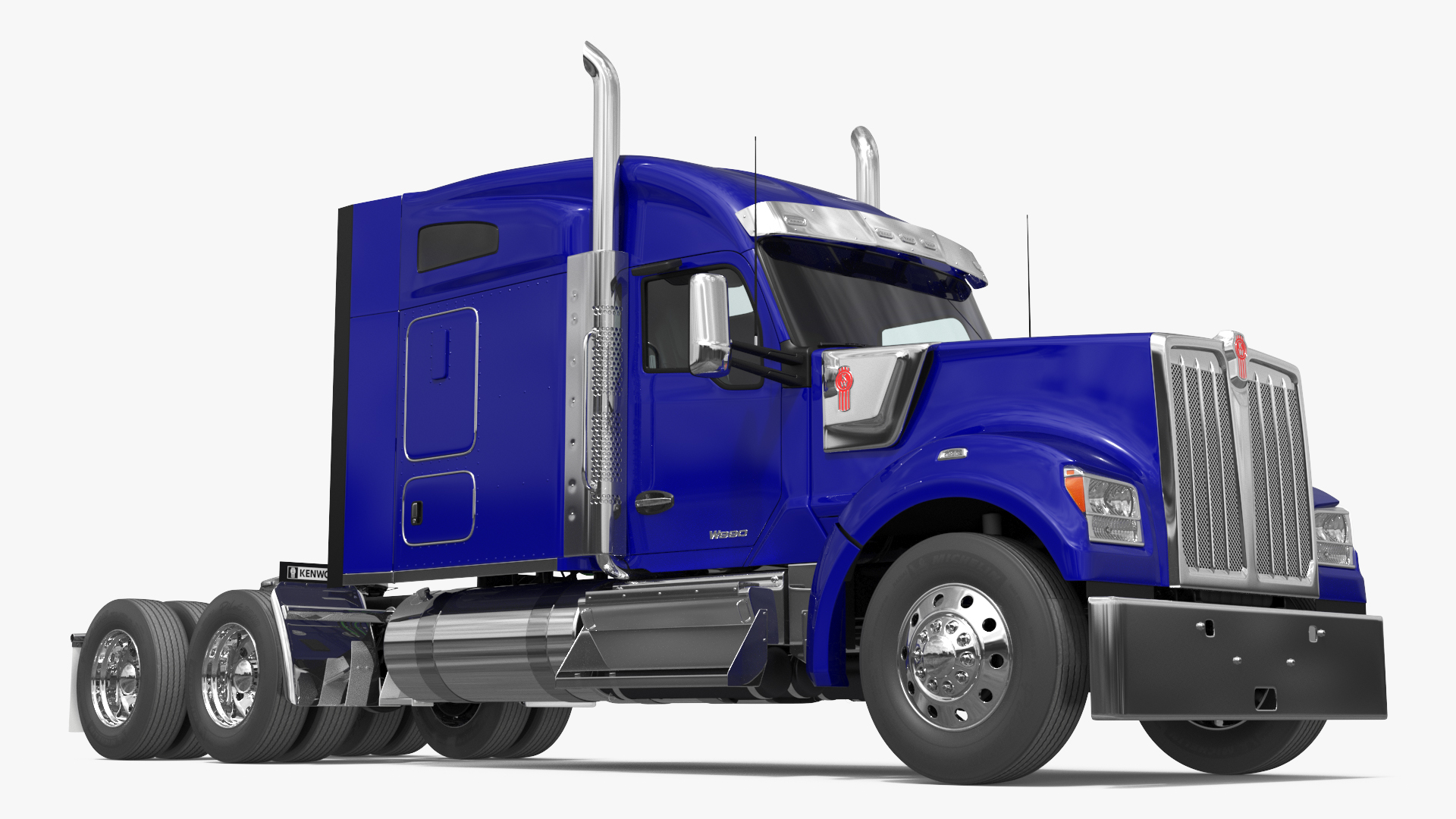 Kenworth W990 Tandem Axle Blue Simplified - view 2