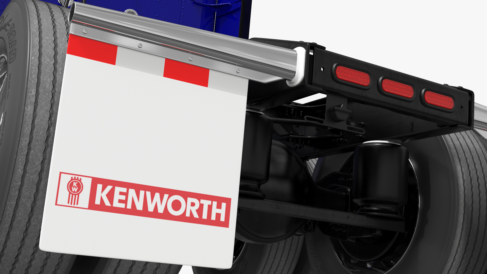 Kenworth W990 Tandem Axle Blue Simplified - view 8
