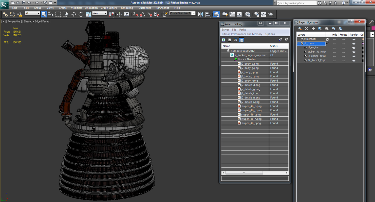 3D J2 Rocket Engine