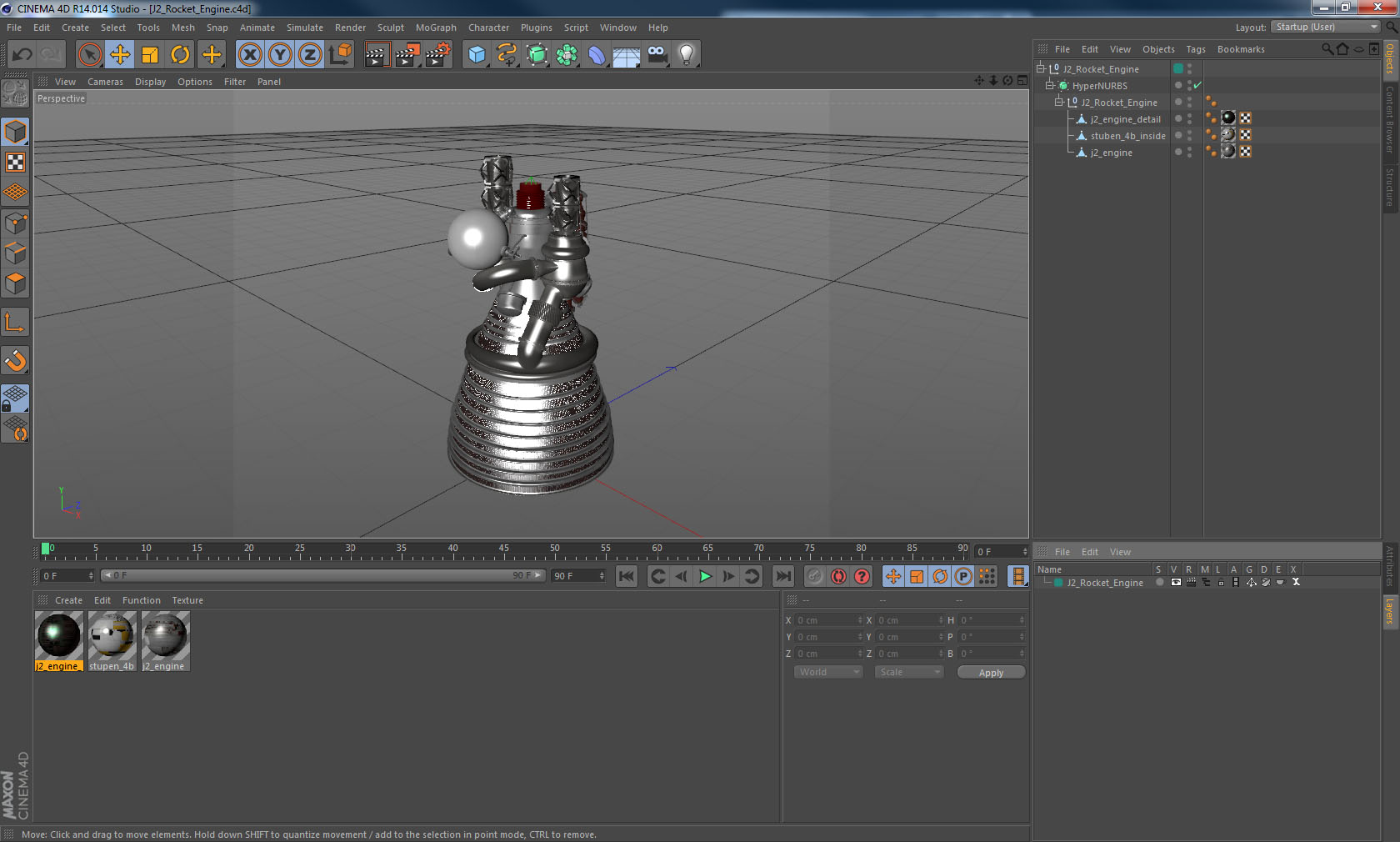 3D J2 Rocket Engine