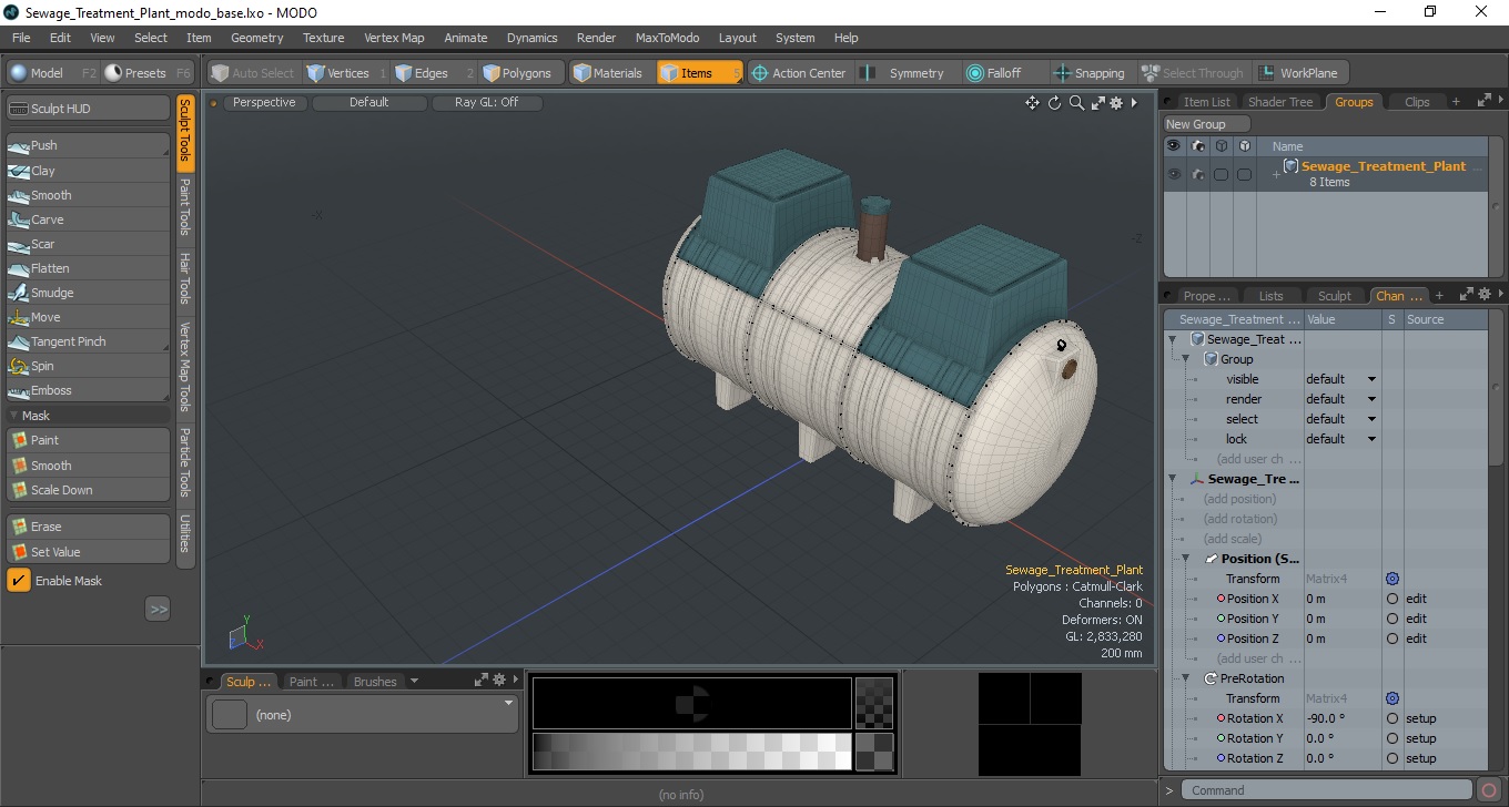 Sewage Treatment Plant 3D