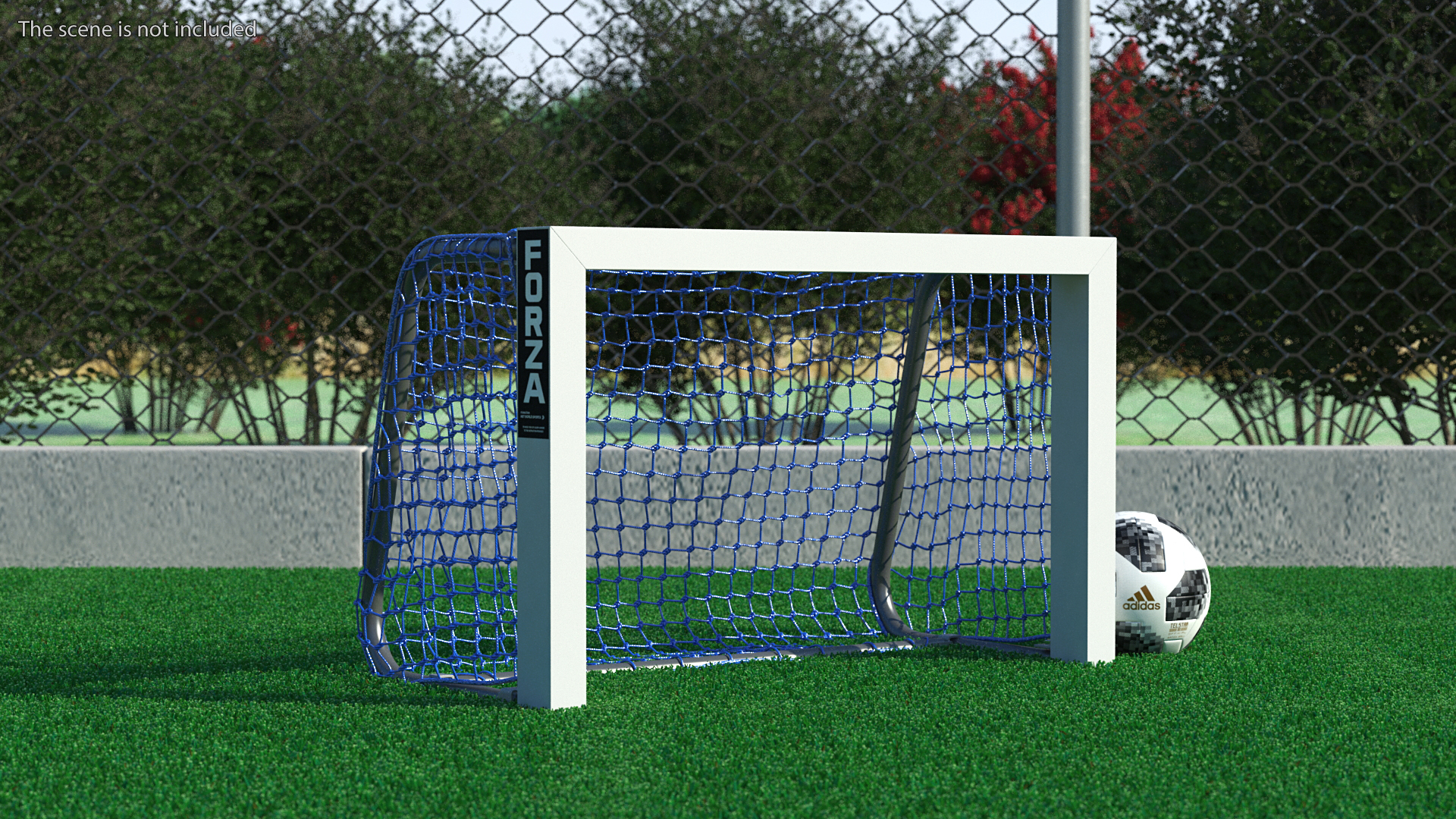FORZA Mini Target Soccer Goal Blue 3D model