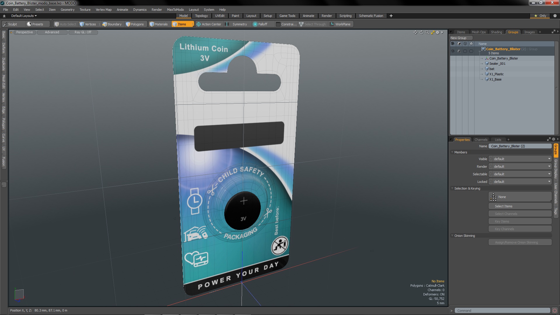 3D model Coin Battery Blister