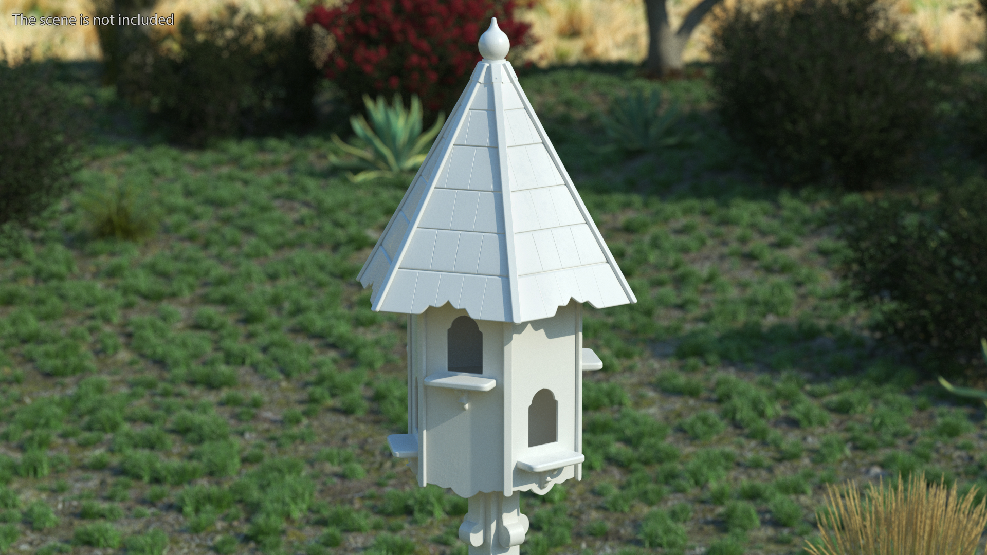 3D Six Nest Dovecote Painted White