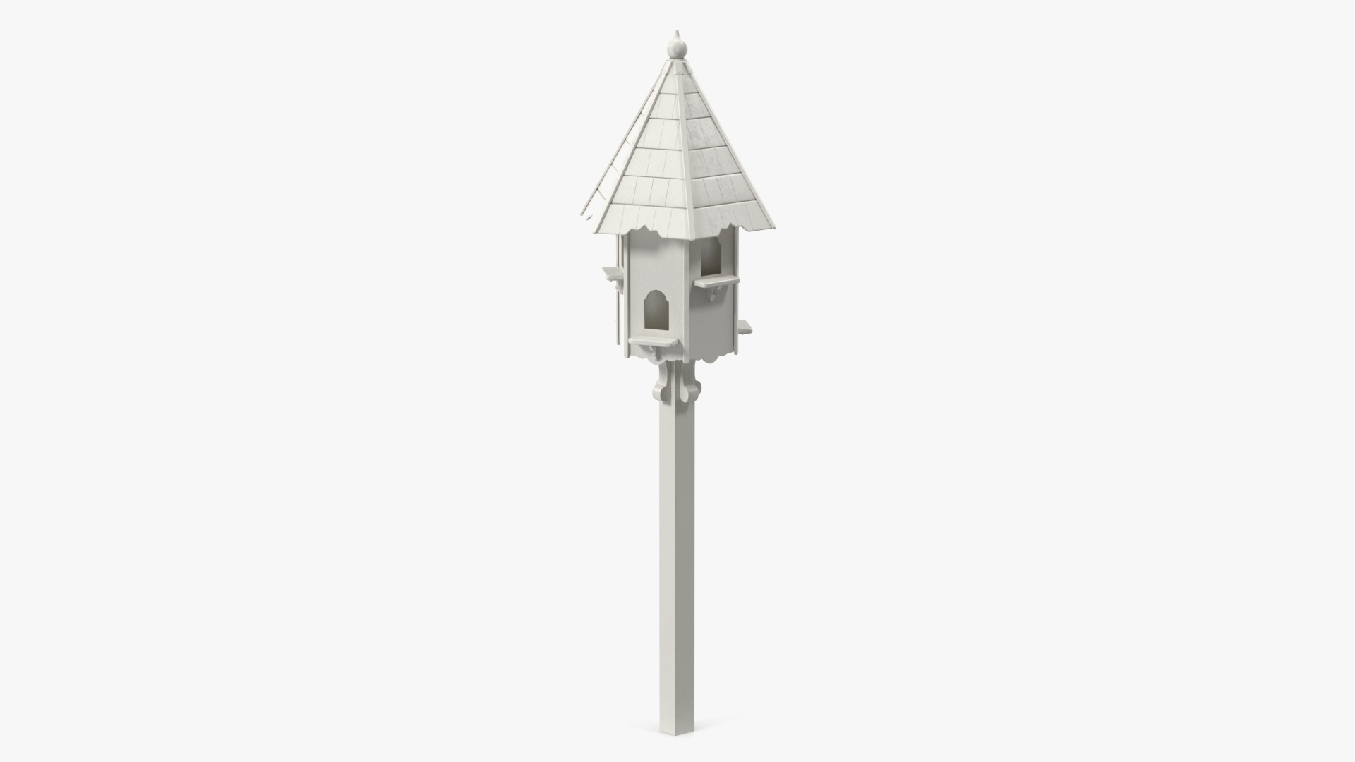 3D Six Nest Dovecote Painted White