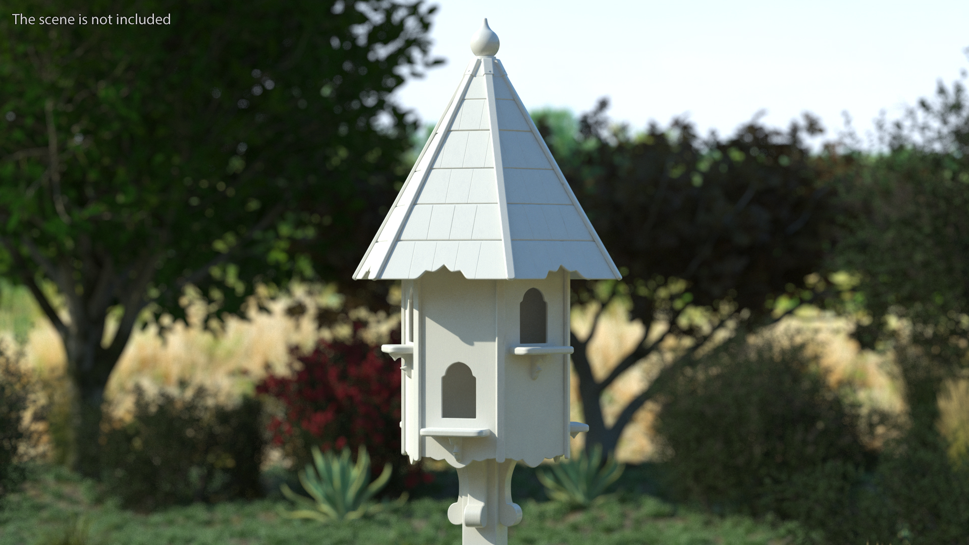 3D Six Nest Dovecote Painted White