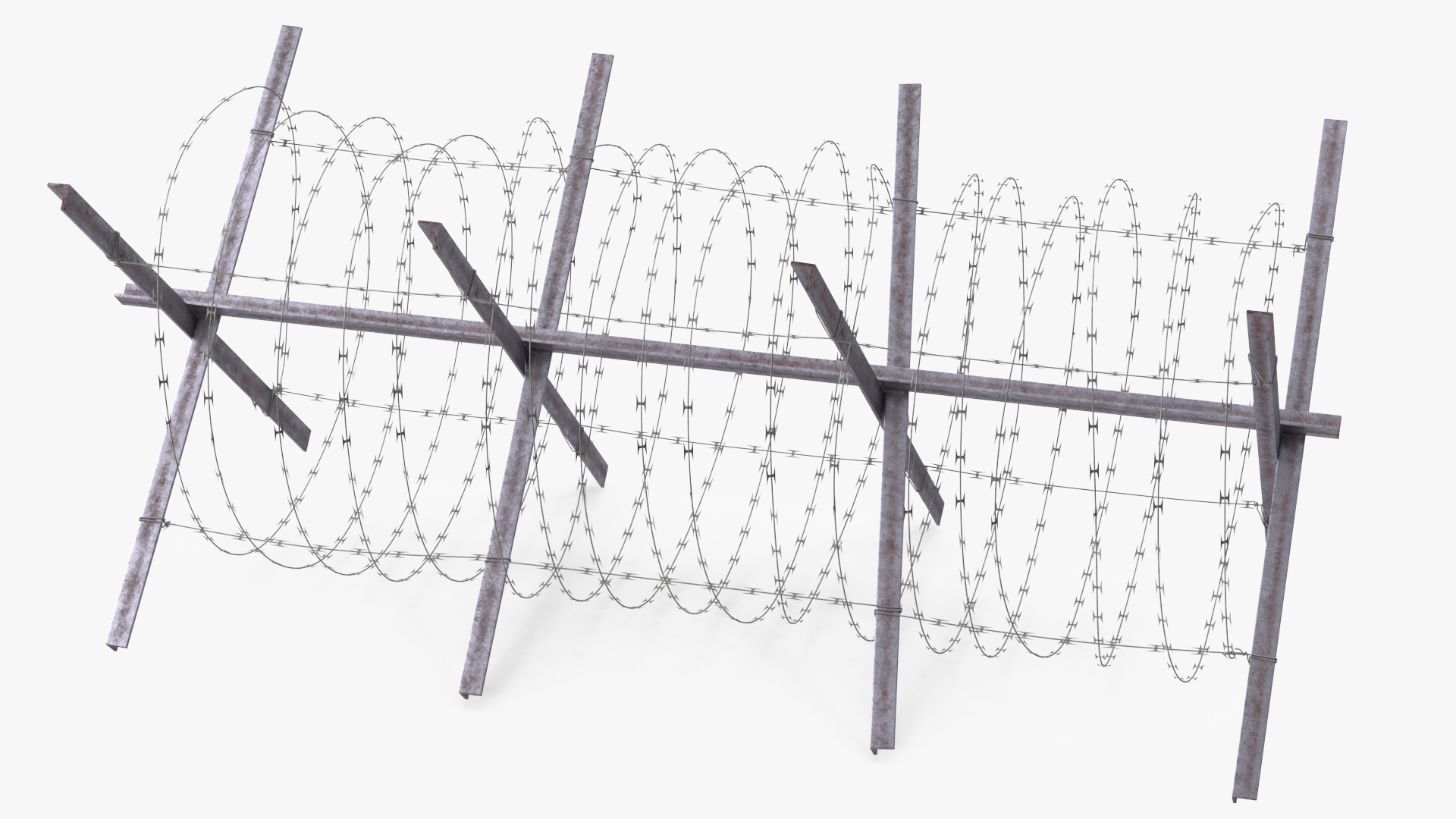 3D Razor Wire Coil Block