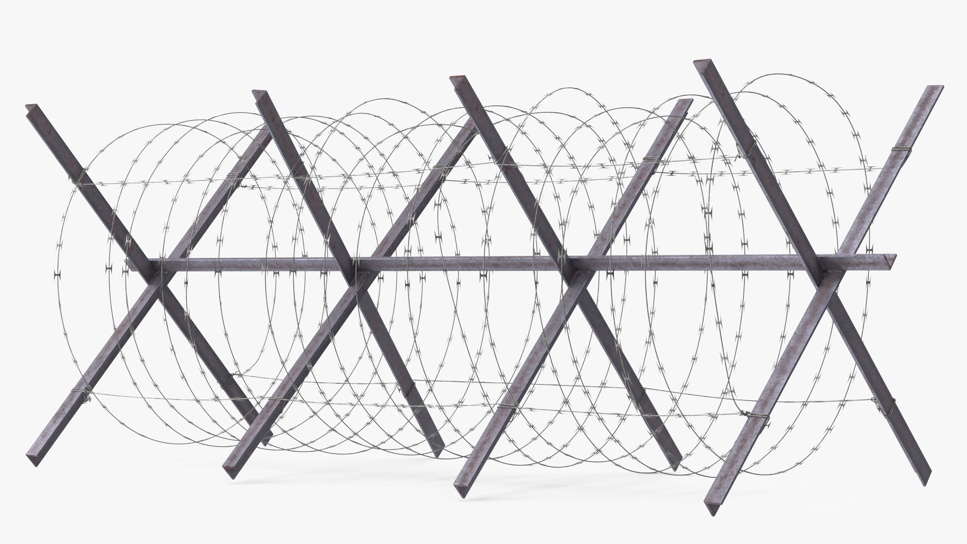 3D Razor Wire Coil Block