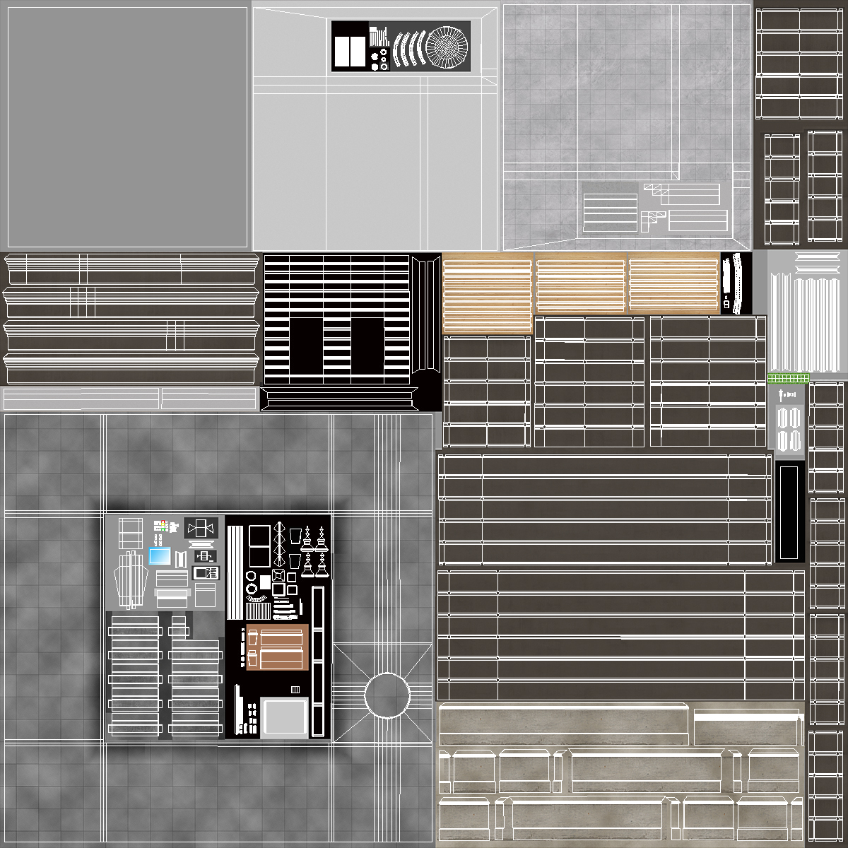 3D Small Bank Branch Building