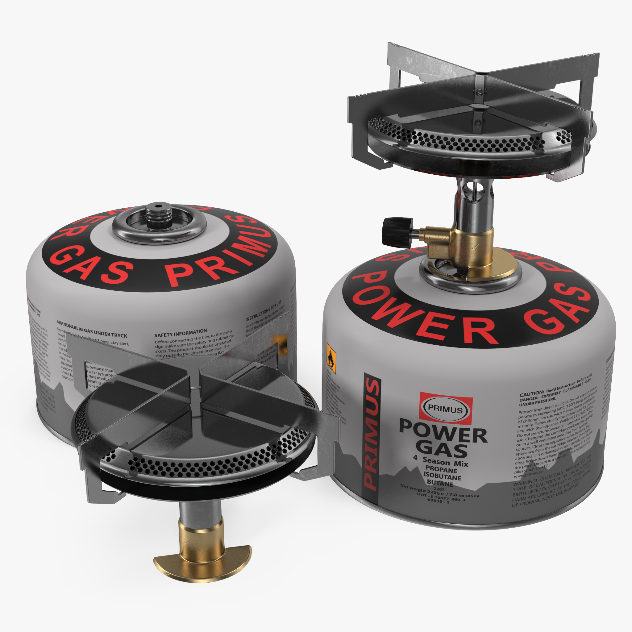 Camping Gas Stove 3D Model, view 4
