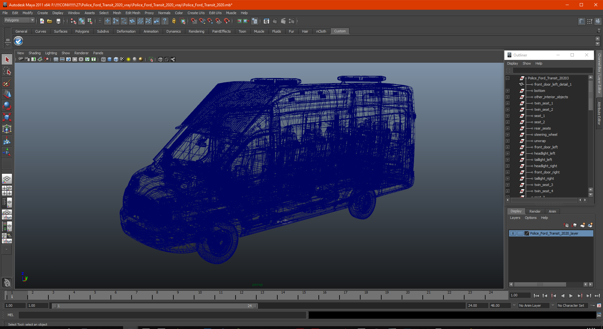 Police Ford Transit 2020 3D model