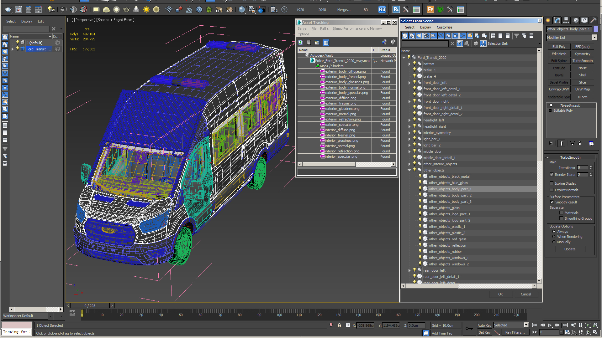 Police Ford Transit 2020 3D model