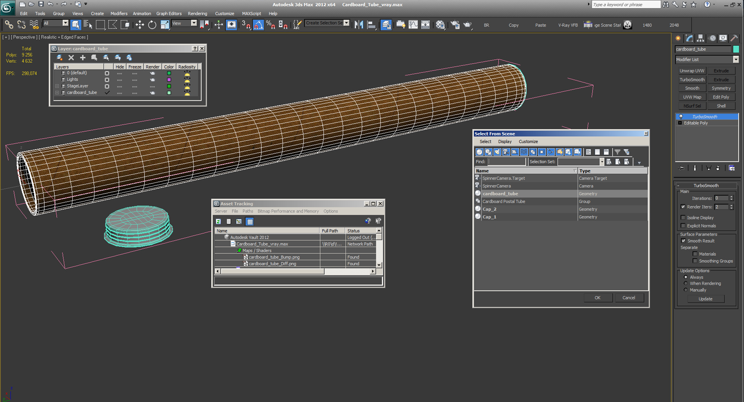 Cardboard Tube 3D model
