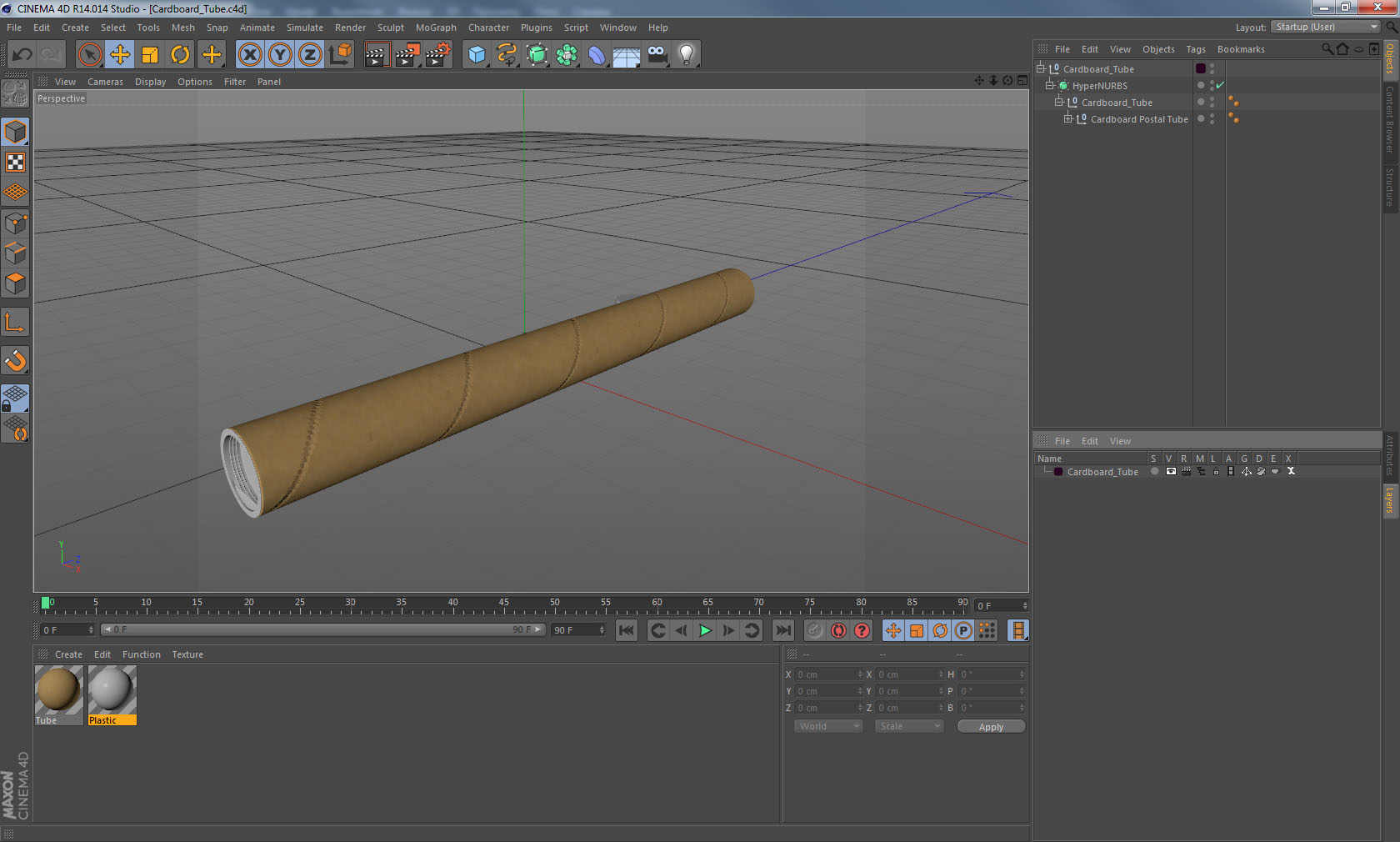 Cardboard Tube 3D model