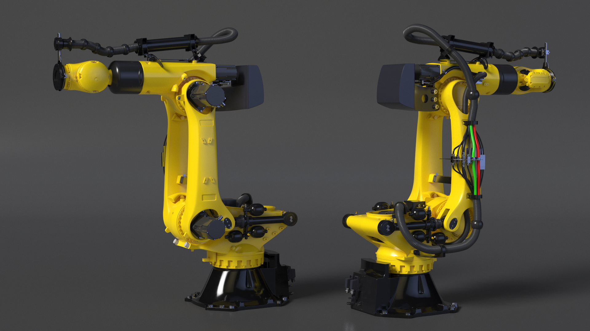 3D Ultra Robotic Arm Yellow Rigged