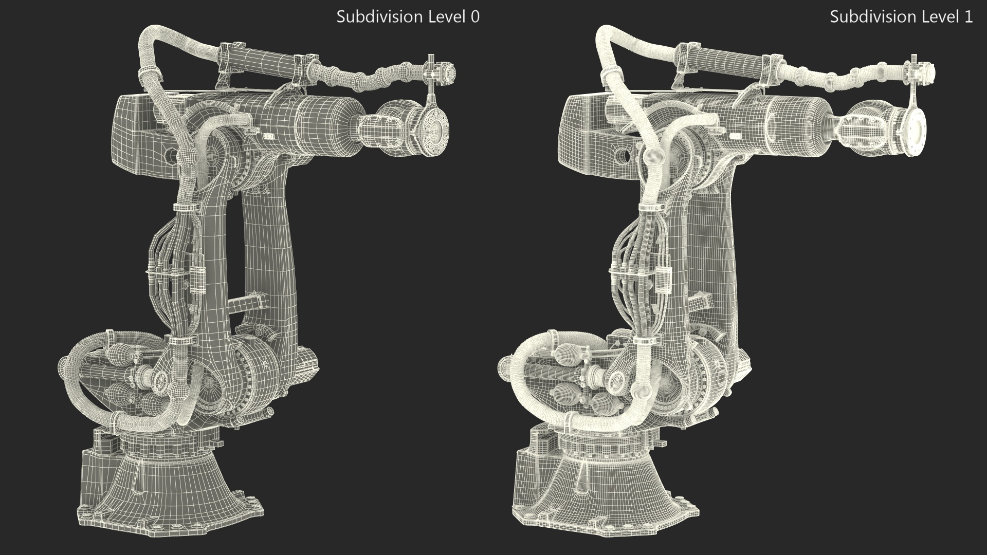 3D Ultra Robotic Arm Yellow Rigged