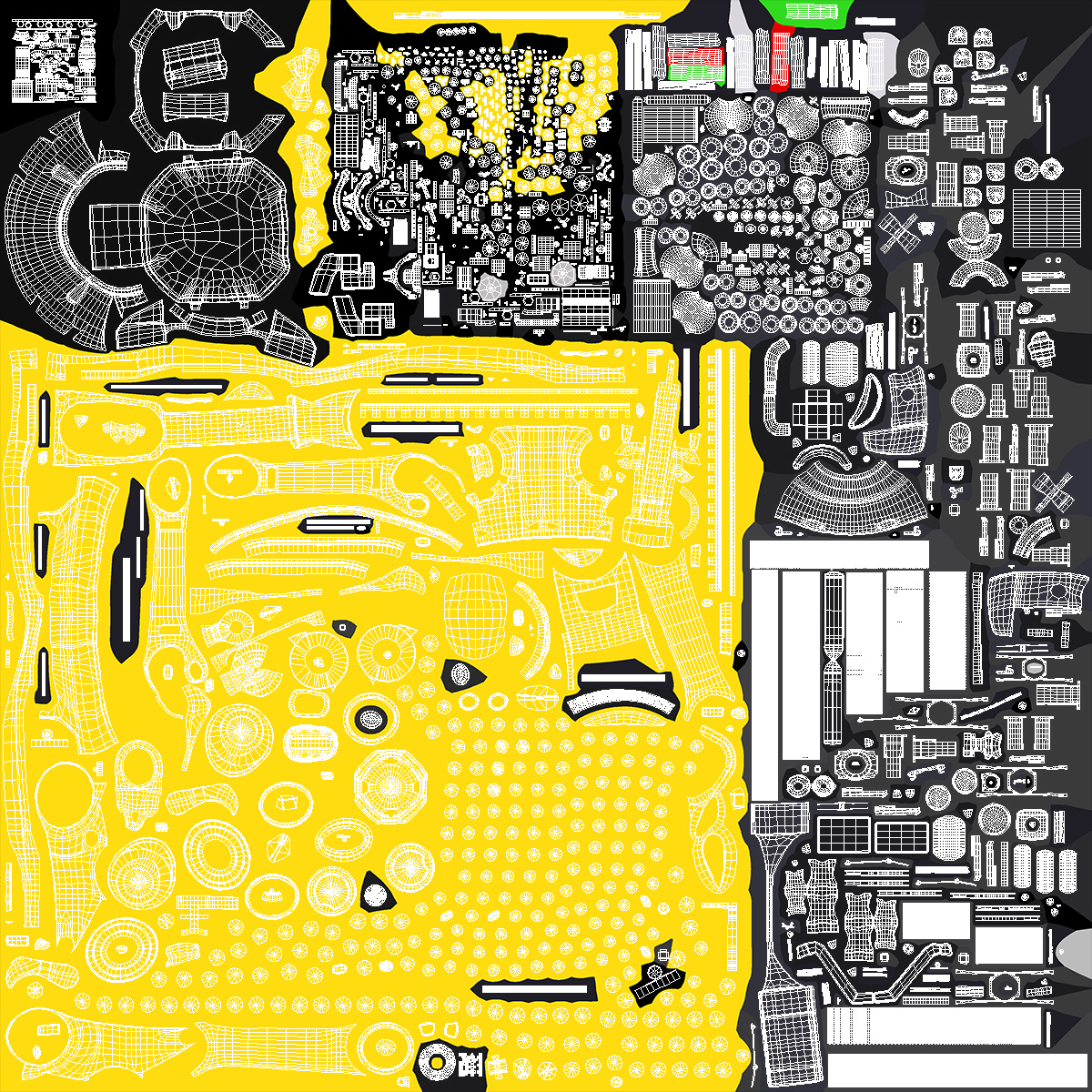 3D Ultra Robotic Arm Yellow Rigged