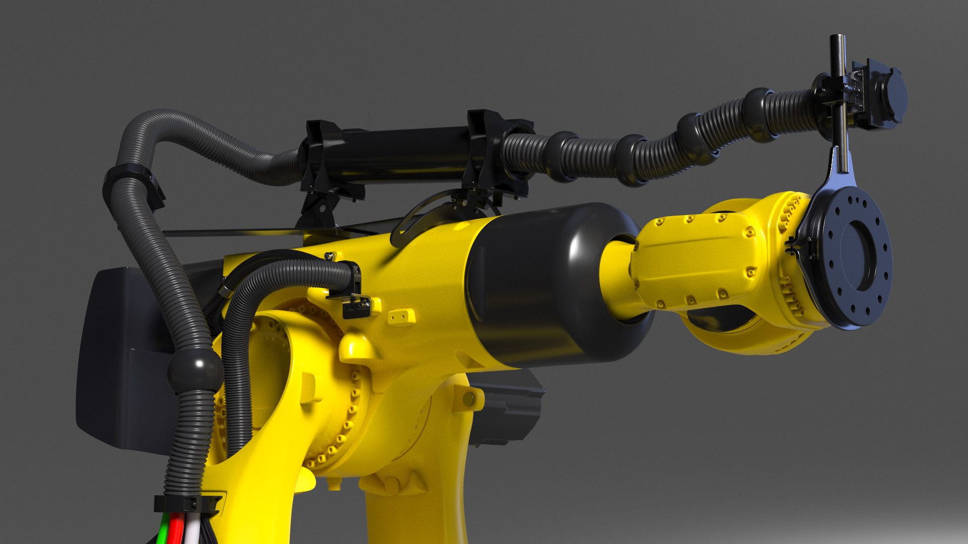 3D Ultra Robotic Arm Yellow Rigged