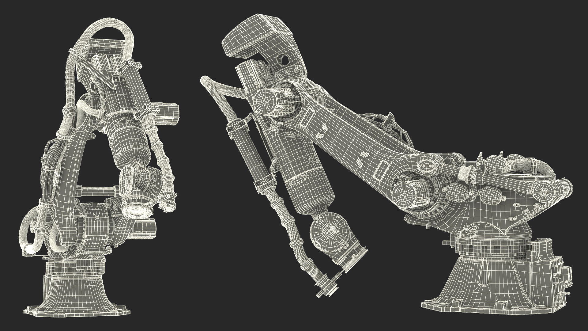 3D Ultra Robotic Arm Yellow Rigged