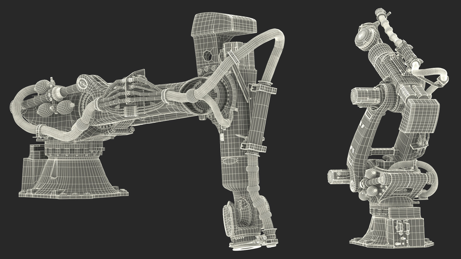 3D Ultra Robotic Arm Yellow Rigged