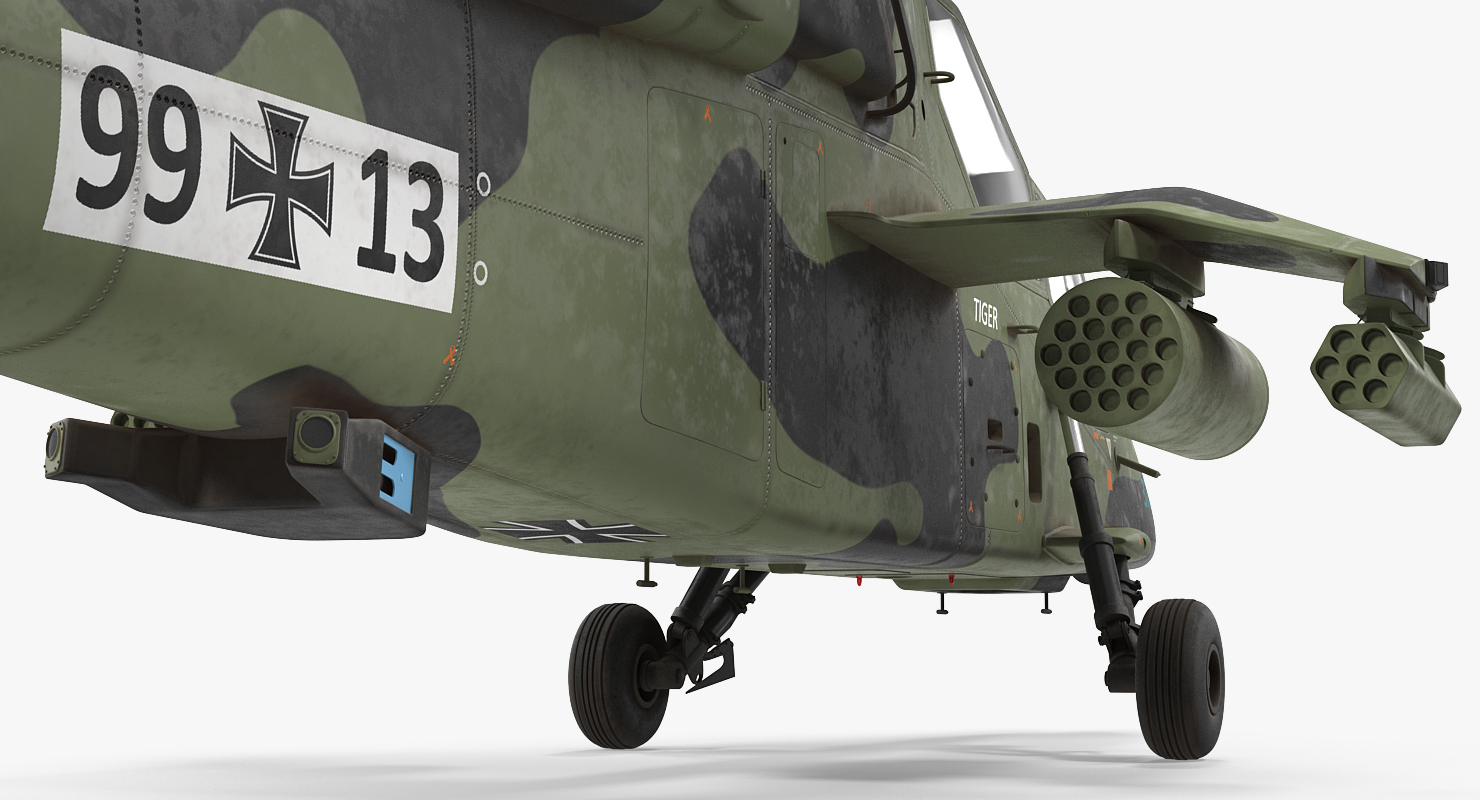 3D Eurocopter Tiger EC665 German Rigged