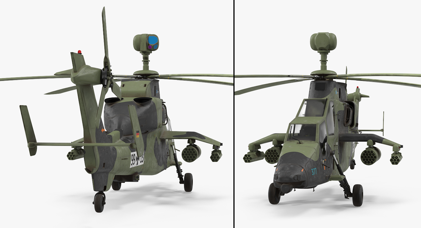 3D Eurocopter Tiger EC665 German Rigged