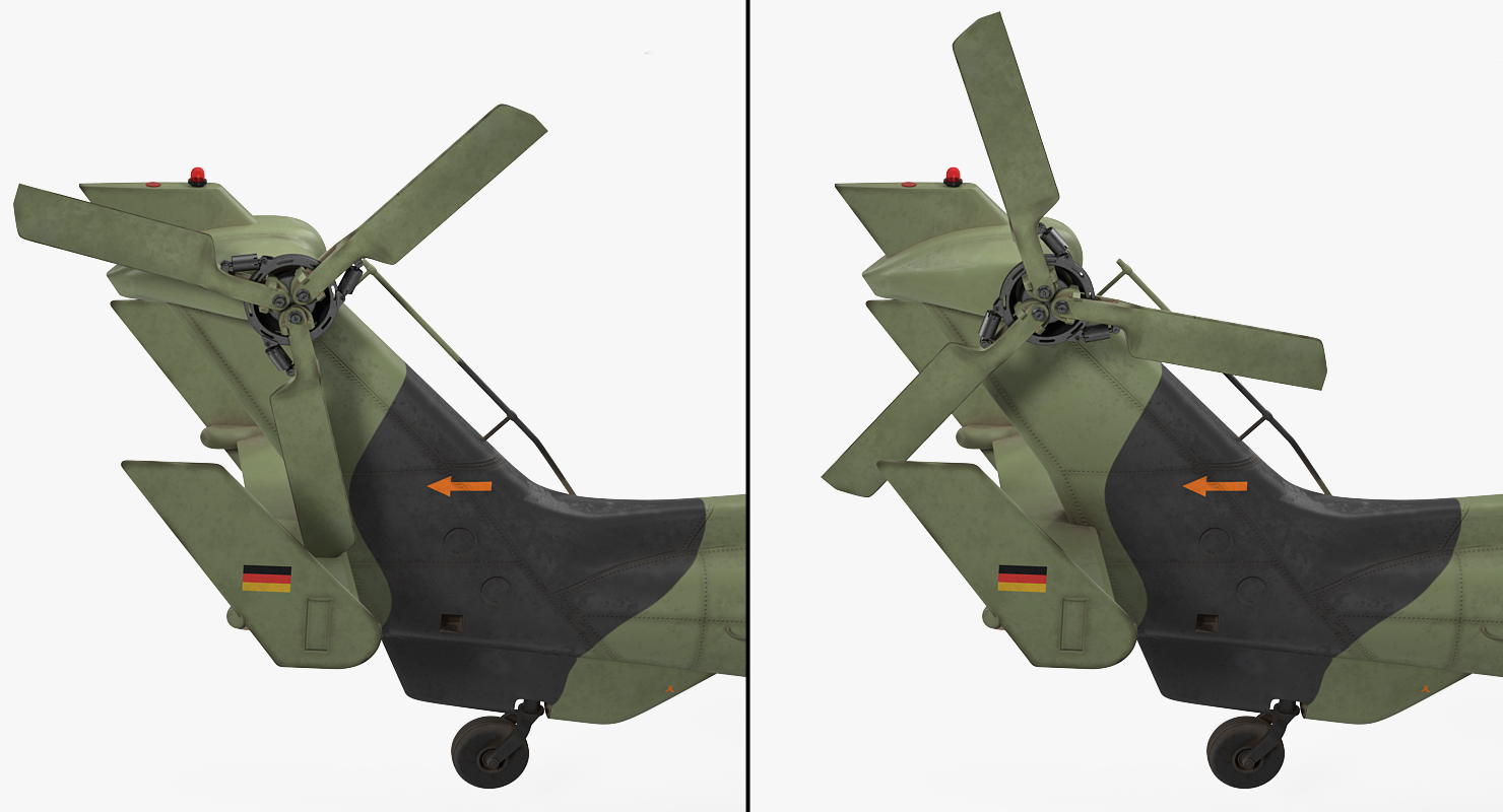 3D Eurocopter Tiger EC665 German Rigged
