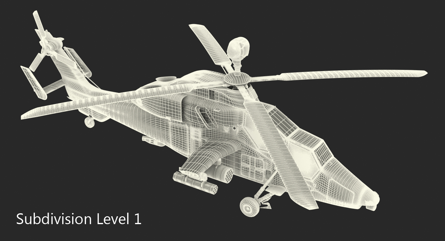 3D Eurocopter Tiger EC665 German Rigged