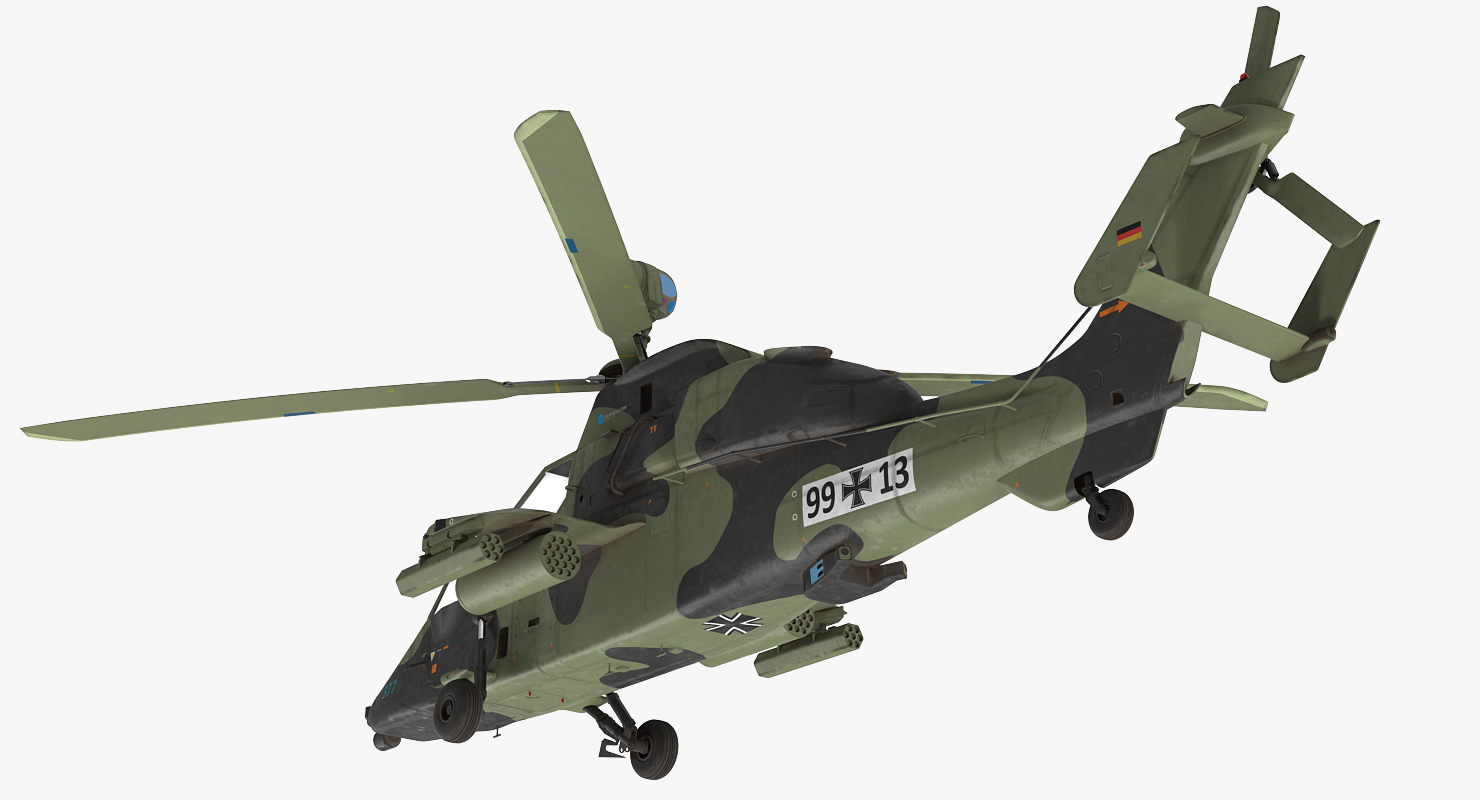 3D Eurocopter Tiger EC665 German Rigged