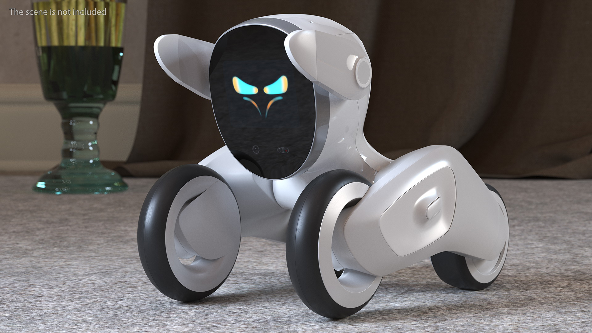 Loona Smart Petbot Robot Toy Rigged for Cinema 4D 3D model