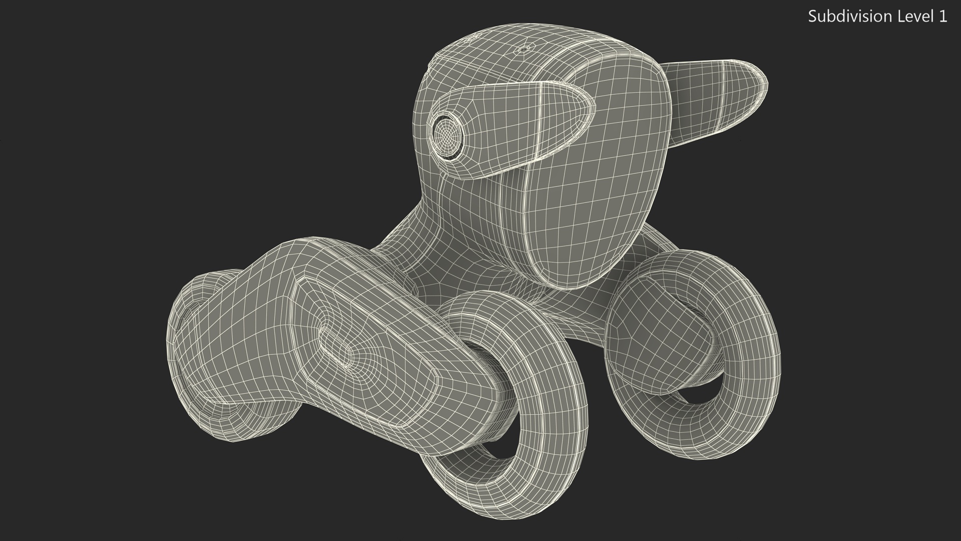 Loona Smart Petbot Robot Toy Rigged for Cinema 4D 3D model
