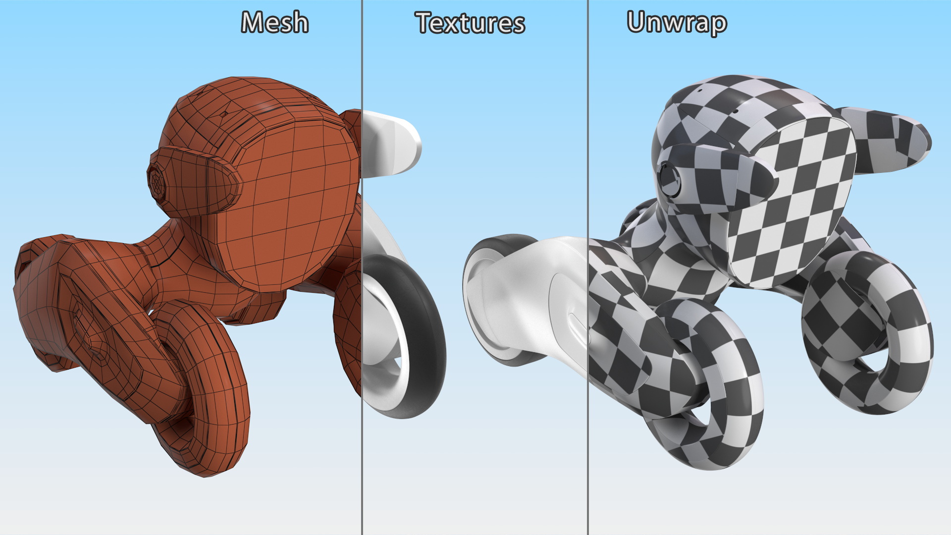 Loona Smart Petbot Robot Toy Rigged for Cinema 4D 3D model