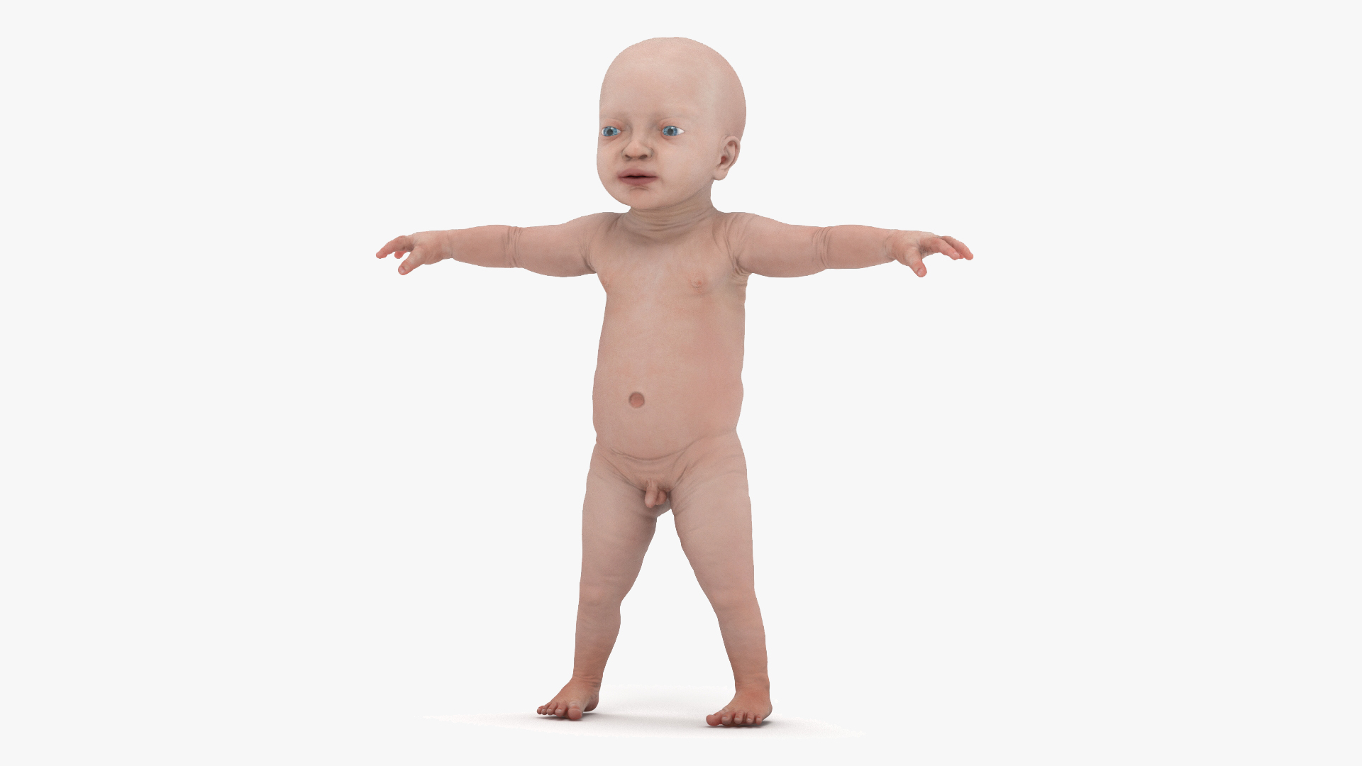 3D model Baby Boy at 8 Month Rigged for Maya