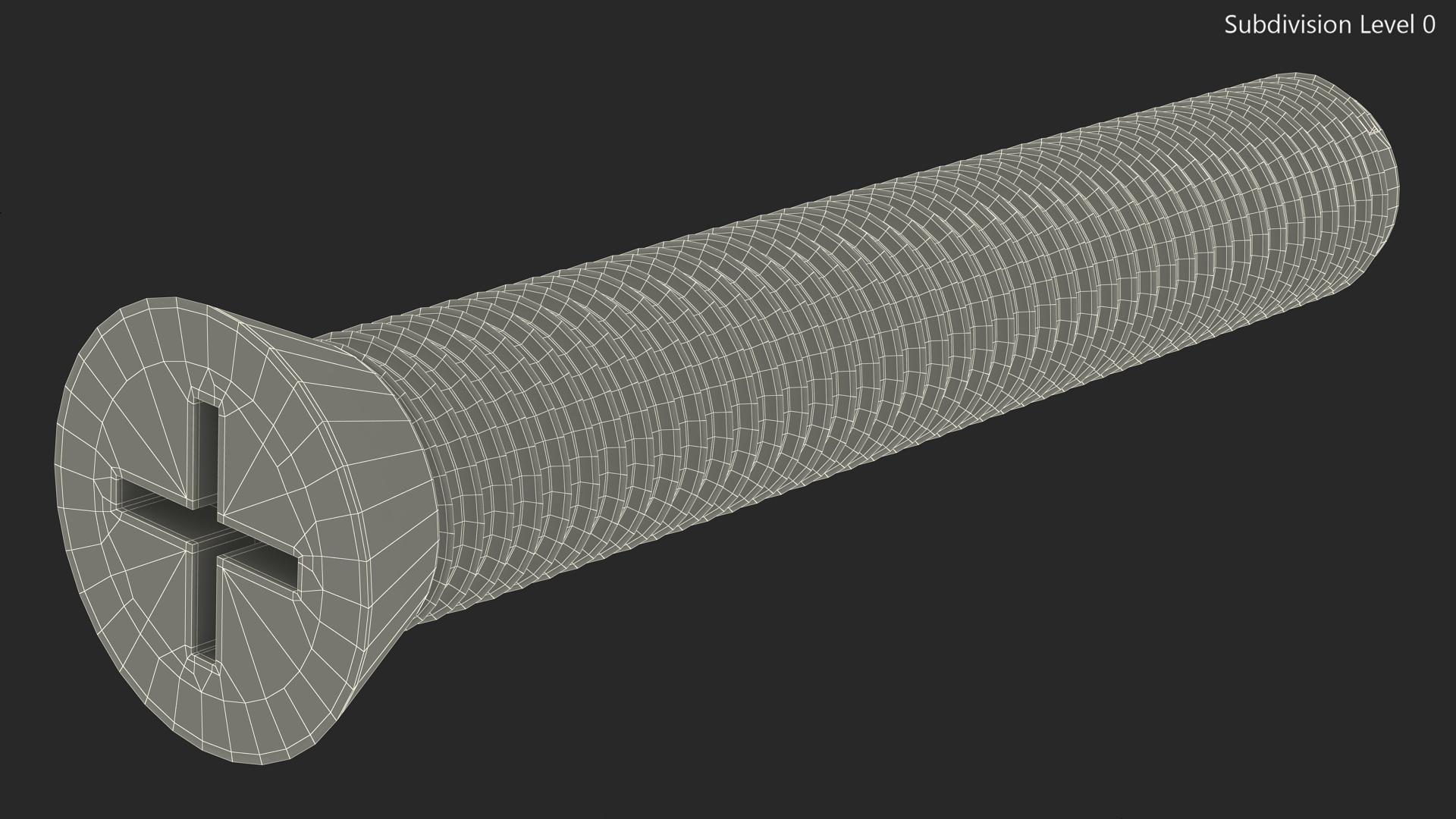 3D Machine Screw model