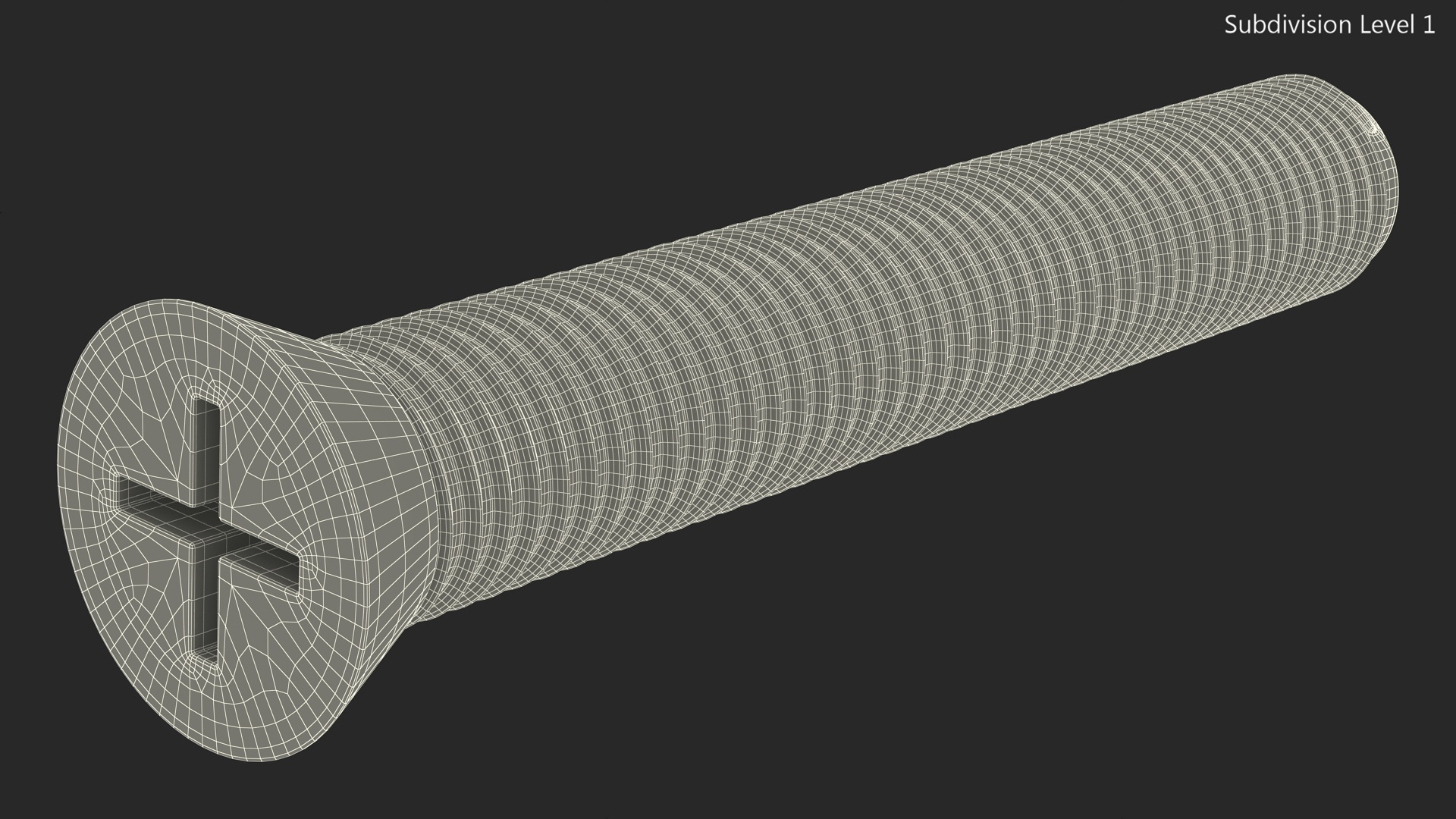 3D Machine Screw model