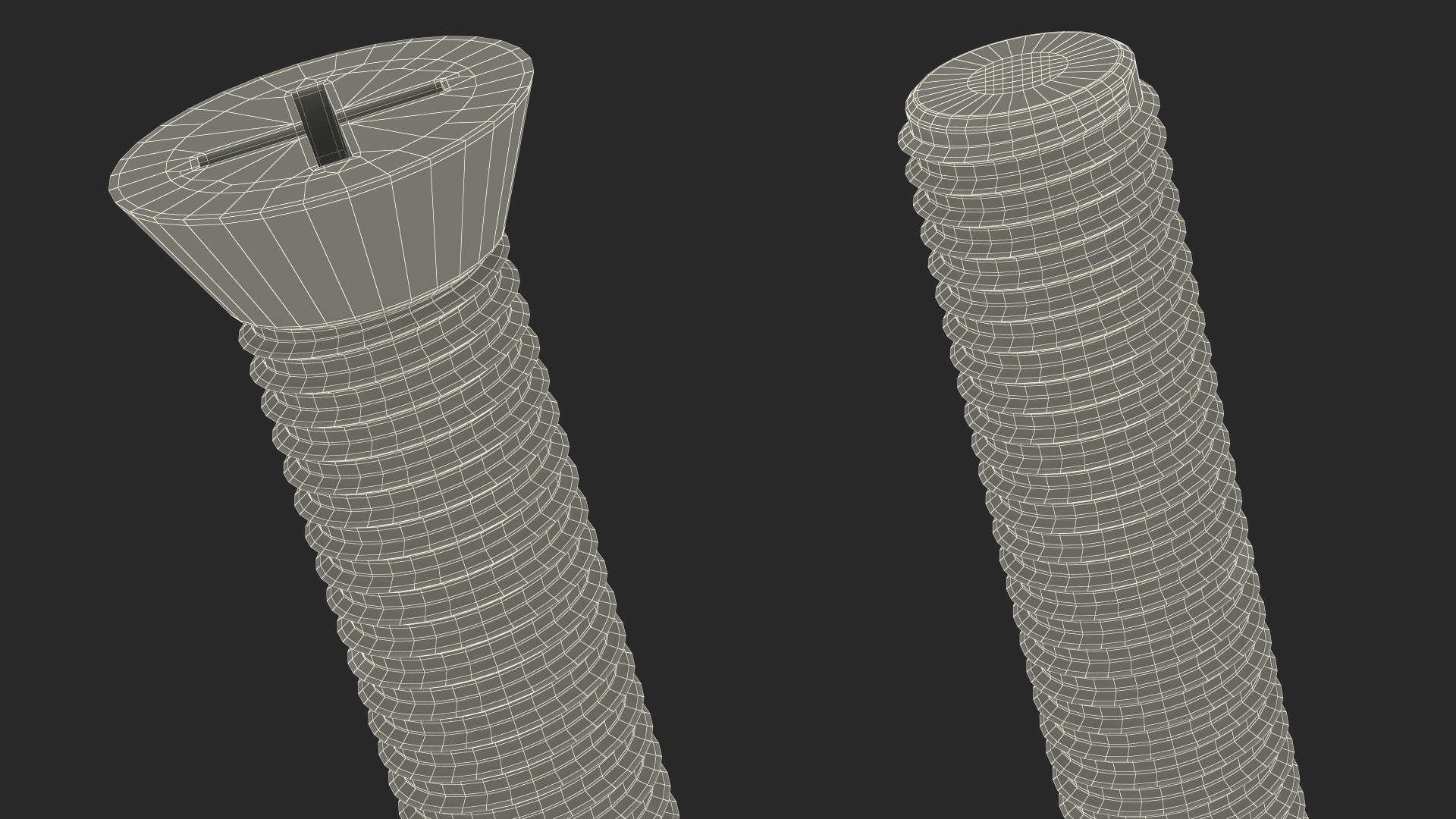 3D Machine Screw model