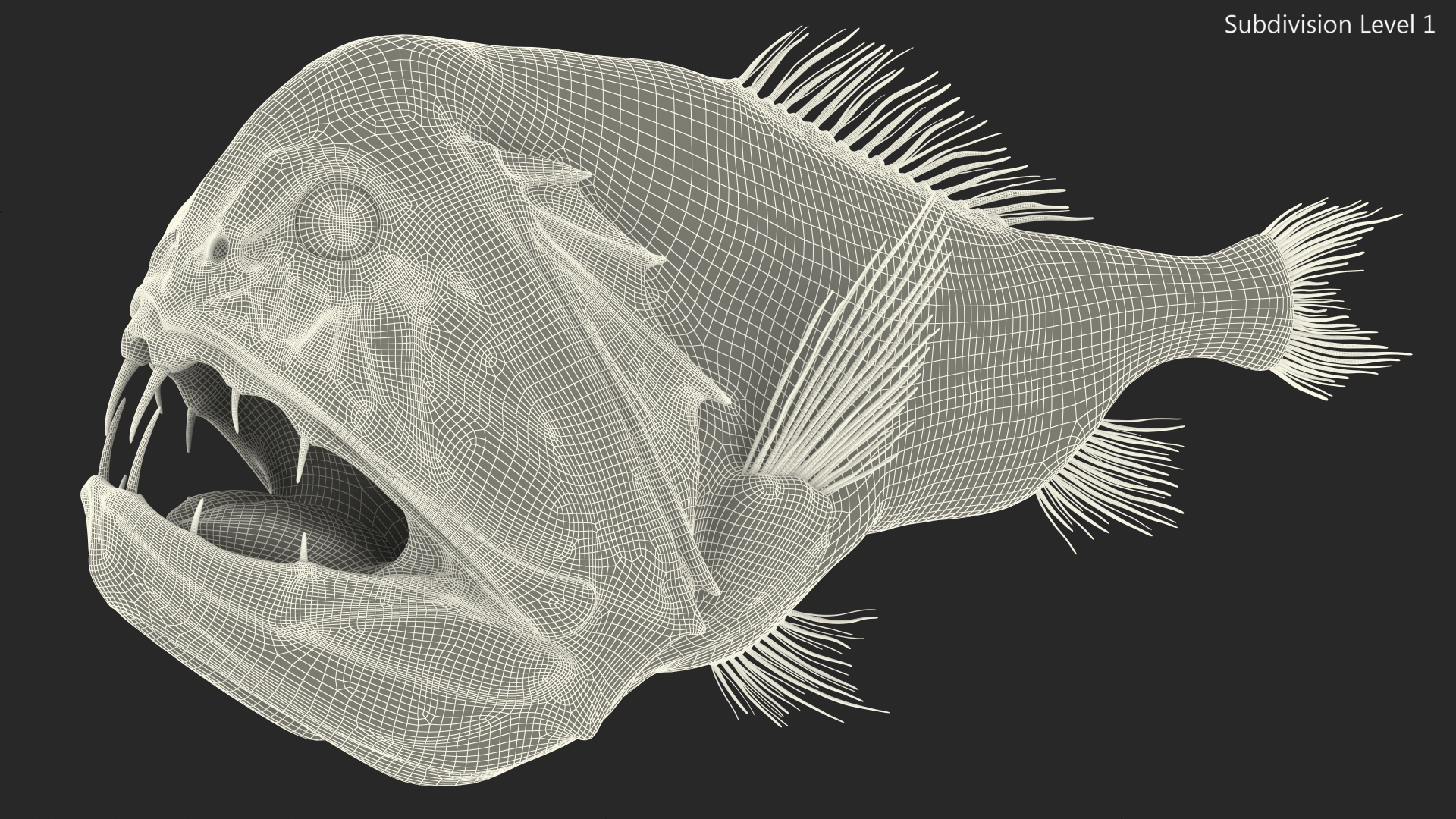 3D Common Fangtooth Fish