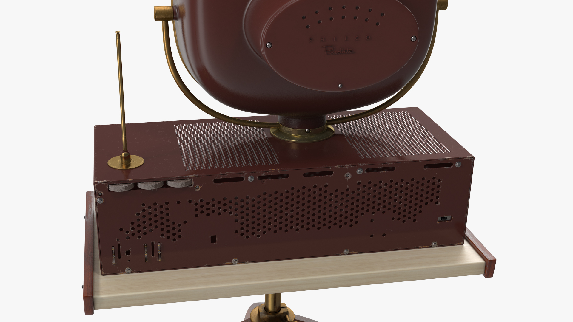 3D Retro 1959 Philco Predicta Princess Swivel TV with Stand