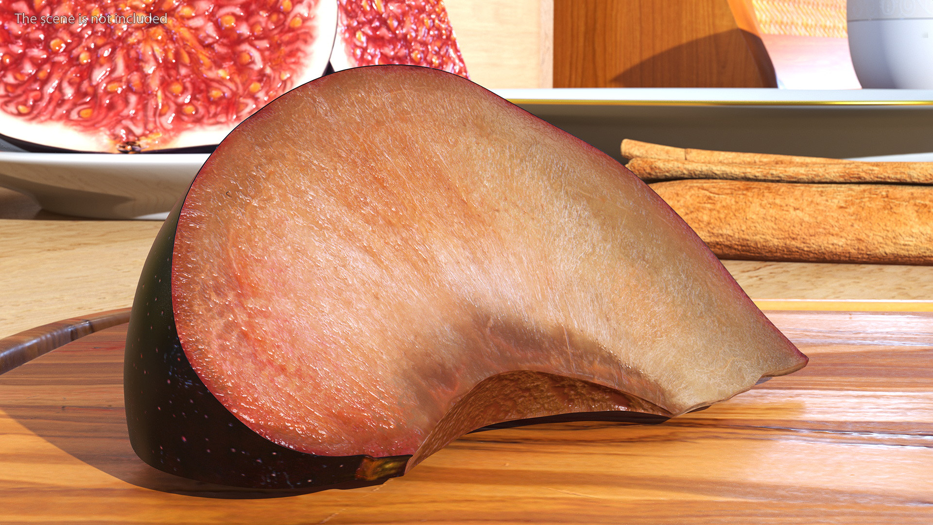Purple Plum Slice 3D